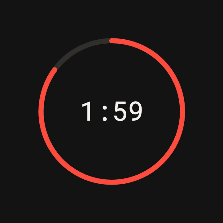 dotheshit: a red ring timer counting down from two minutes